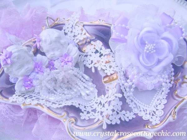 Shabby Cherub Rose Shower Curtain Hooks