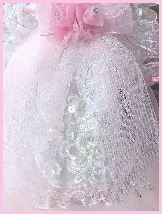 Shabby Chic Pink Rose Princess Light Up Angel Topper....RESTOCKED