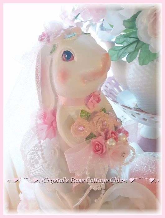 Sweet Pink Princess Rose Bunny