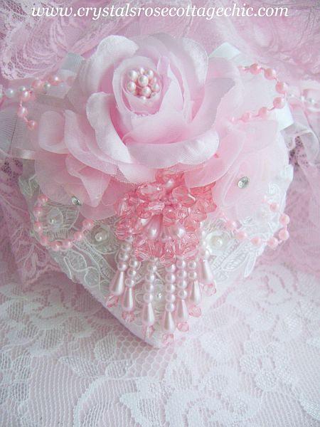 Pink Pearl Heart Ornament