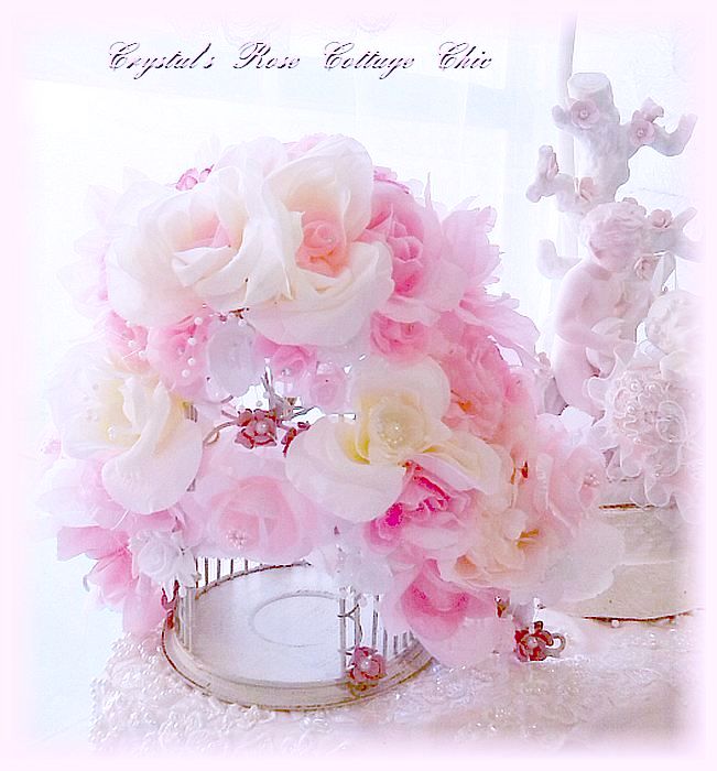 Shabby Rose Bird Cage