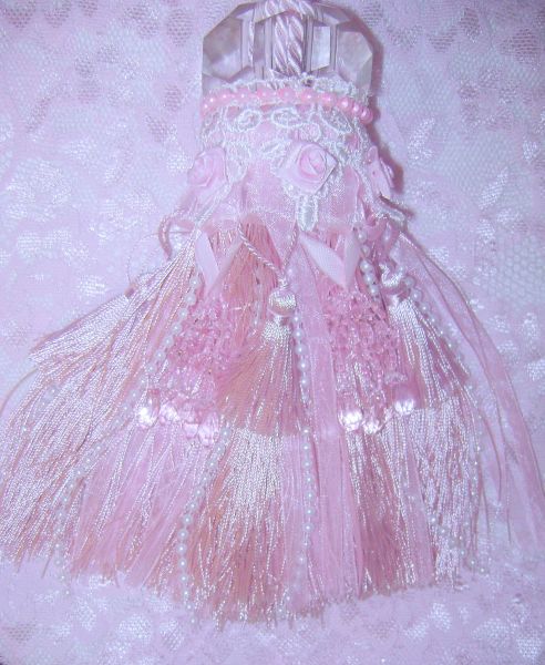 Pink Rhinestone Victorian Tassel