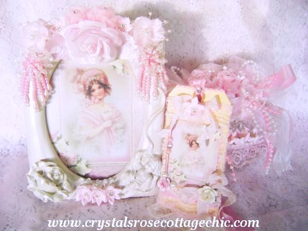 La Belle Victorian Girl in Pink Frame