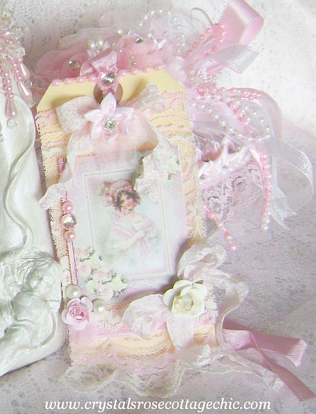 La Belle Victorian Girl in Pink Tag