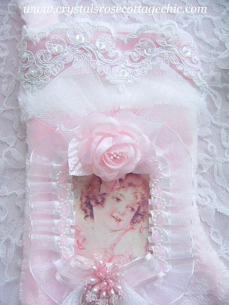 Sweet Pink Vintage Girl Stocking