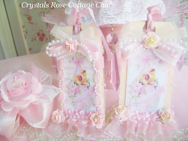 Set of Shabby Chic Easter Tags