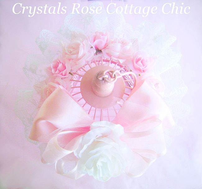 Bird Cage Tutu Crown Shabby Pink