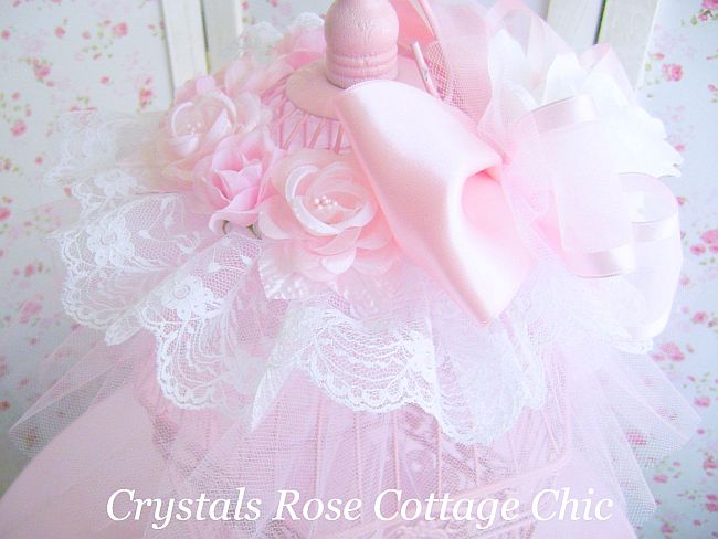 Bird Cage Tutu Crown Shabby Pink