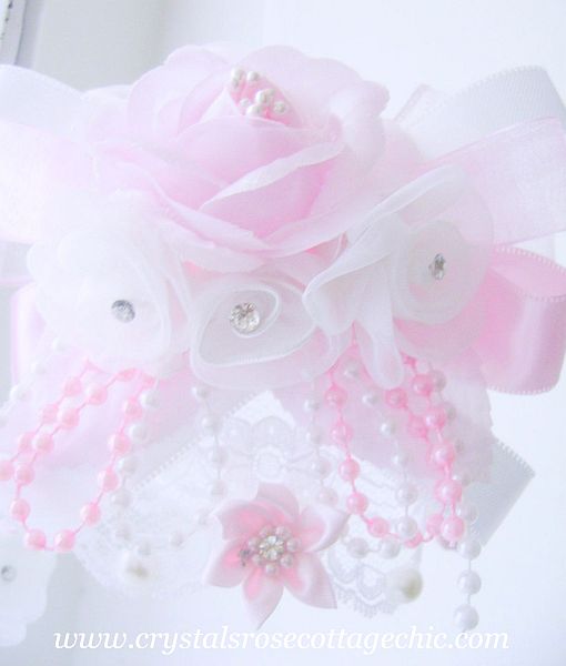 Romantic Rose Pink and White Ornament