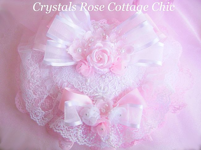 Romantique Rose Pink Satin Heart Sachet