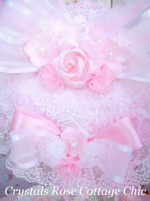 Romantique Rose Pink Satin Heart Sachet