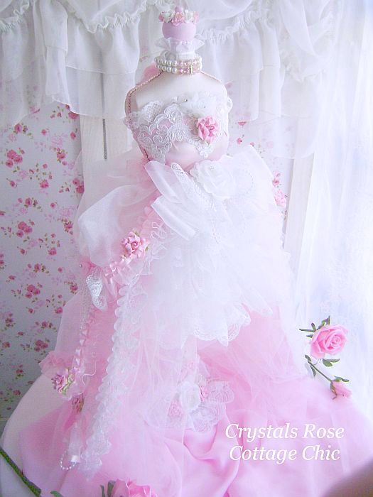 Shabby Pink Romantique Dress Form