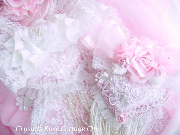 Pink Rose Luxury Victorian Heart