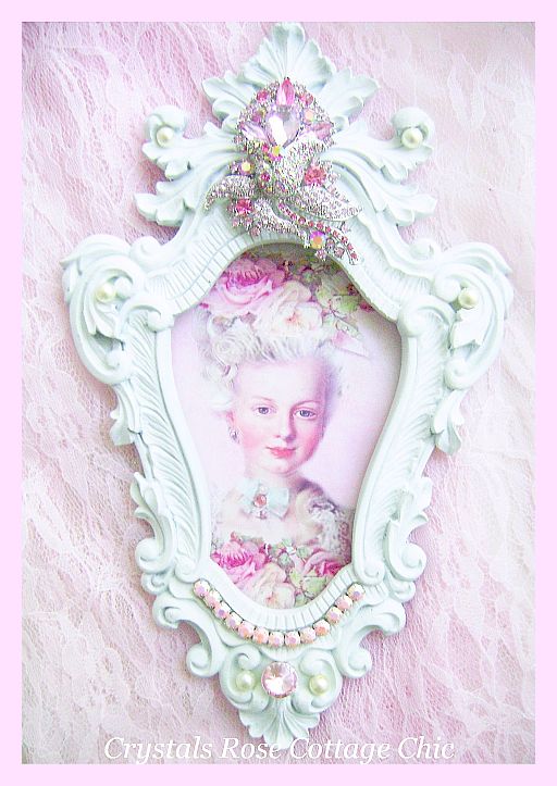 Frenchy Pink Princess Bejeweled Frame Marie Antoinette