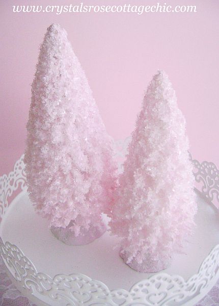 Shabby Pink Chic Bottle Brush Trees...Color Choices