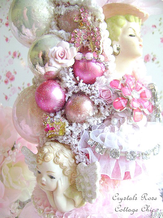 Vintage Diva Princess Pink Bottle Brush Tree