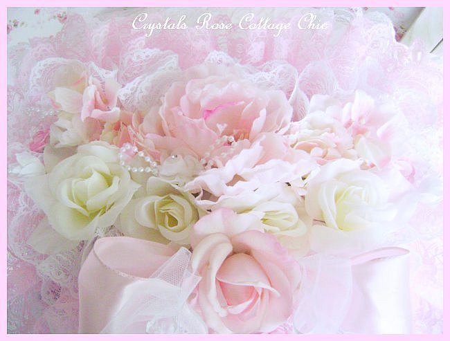 Shabby Pink Rose & Peony Decorative Box