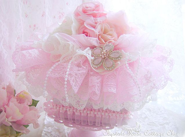 Shabby Pink Rose Decorative Box
