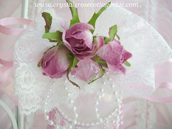 Victorian Plum Rose Ornament