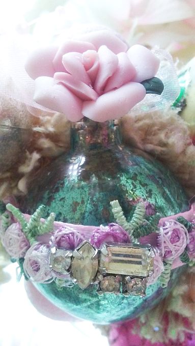Vintage Cherub Bottle Brush Tree