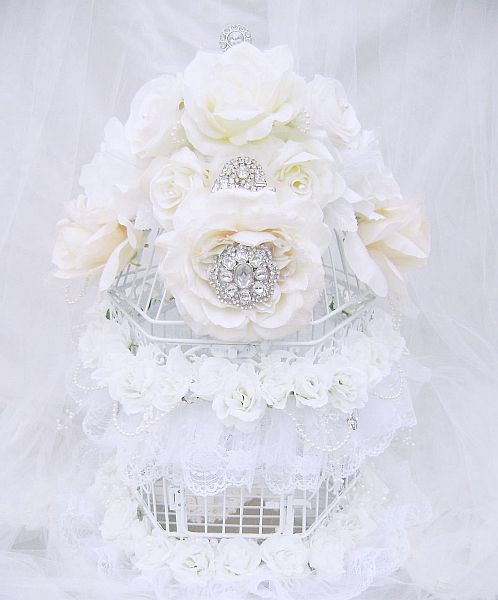 Beautiful Bejeweled Bridal Bird Cage